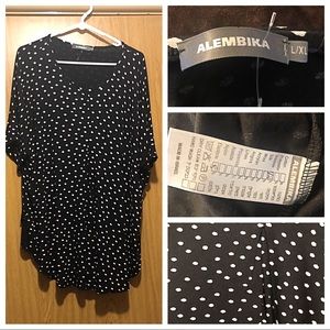 Alembika Polka Dot blouse size L/XL